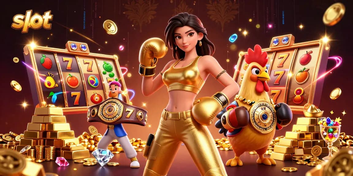 Spin the exciting slot reels with vibrant gems and golden treasures amidst dynamic characters.