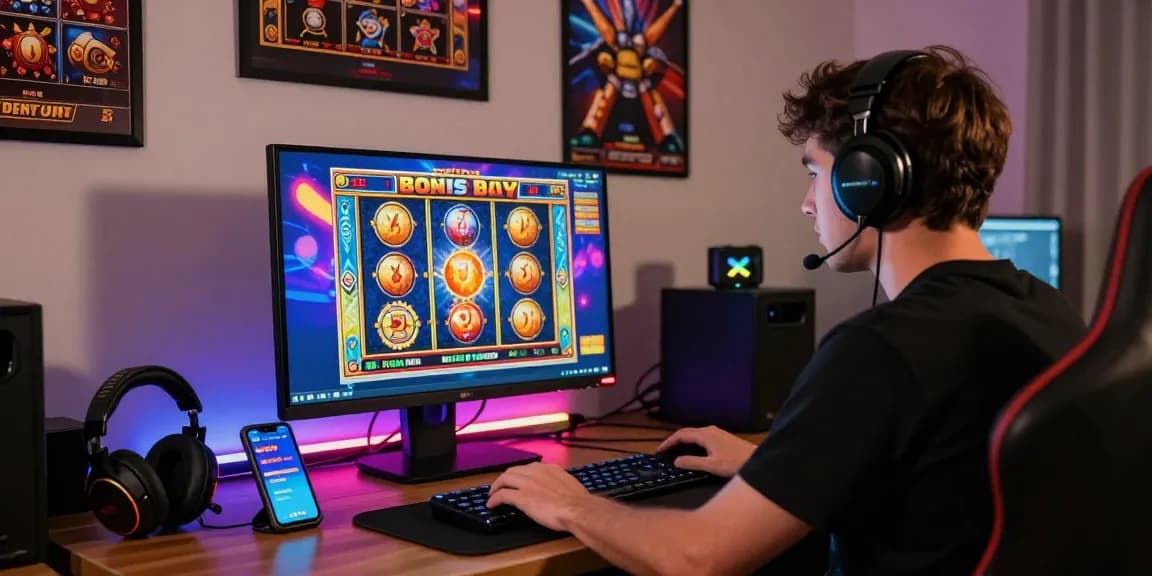 Player excitedly engaging with bonus buy slots on a vibrant online casino game.