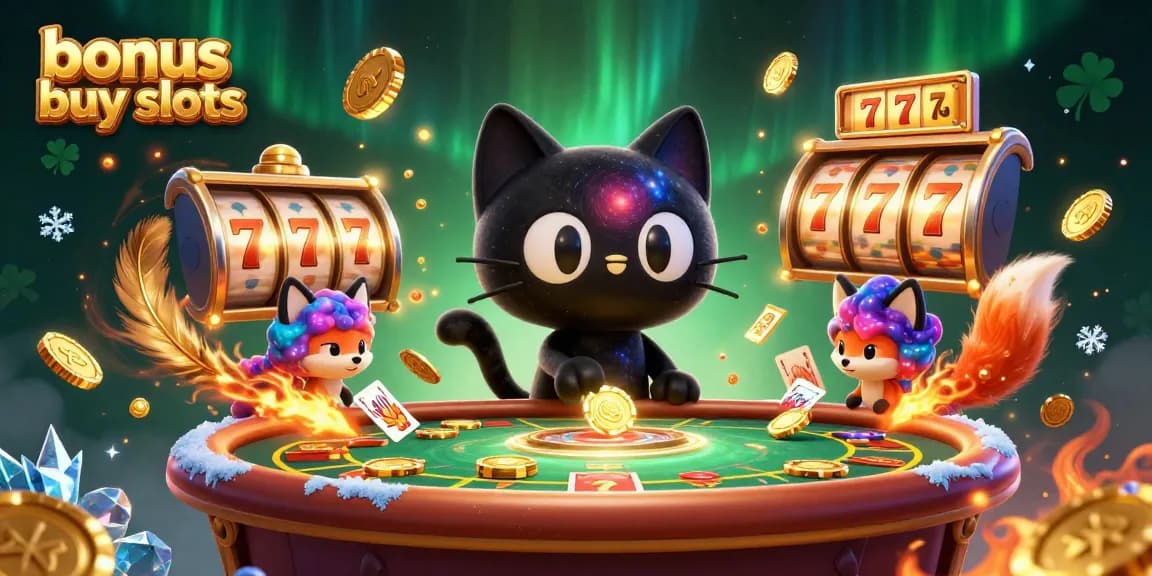 Experience thrilling bonus buy slots with an enchanting cosmic casino scene.