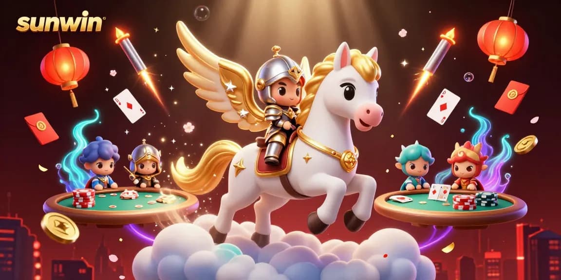 Engage in thrilling games at sunwin with animated poker tables, cards, and charming characters.