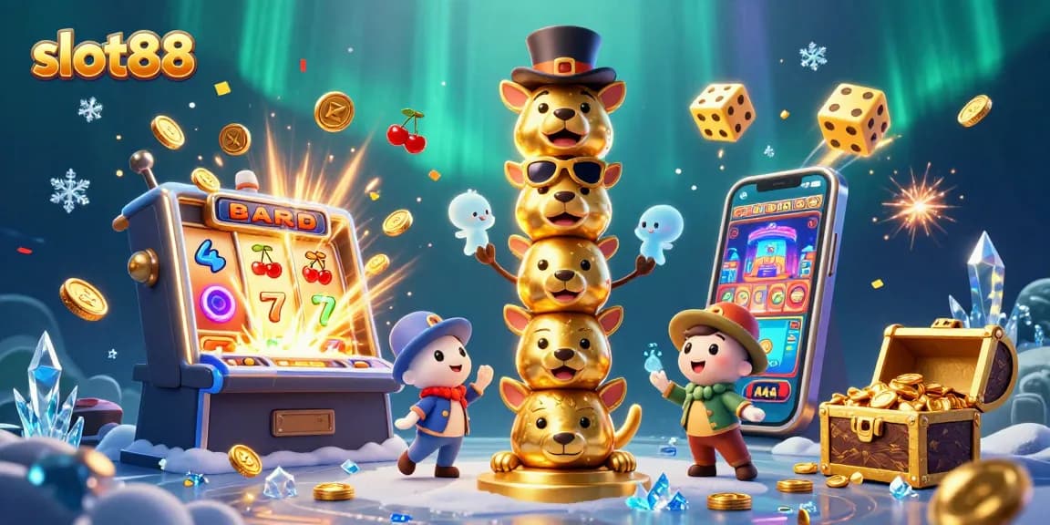 Mainkan slot88 dengan mesin slot 3D dan simbol keberuntungan yang melimpah di dunia kasino digital.
