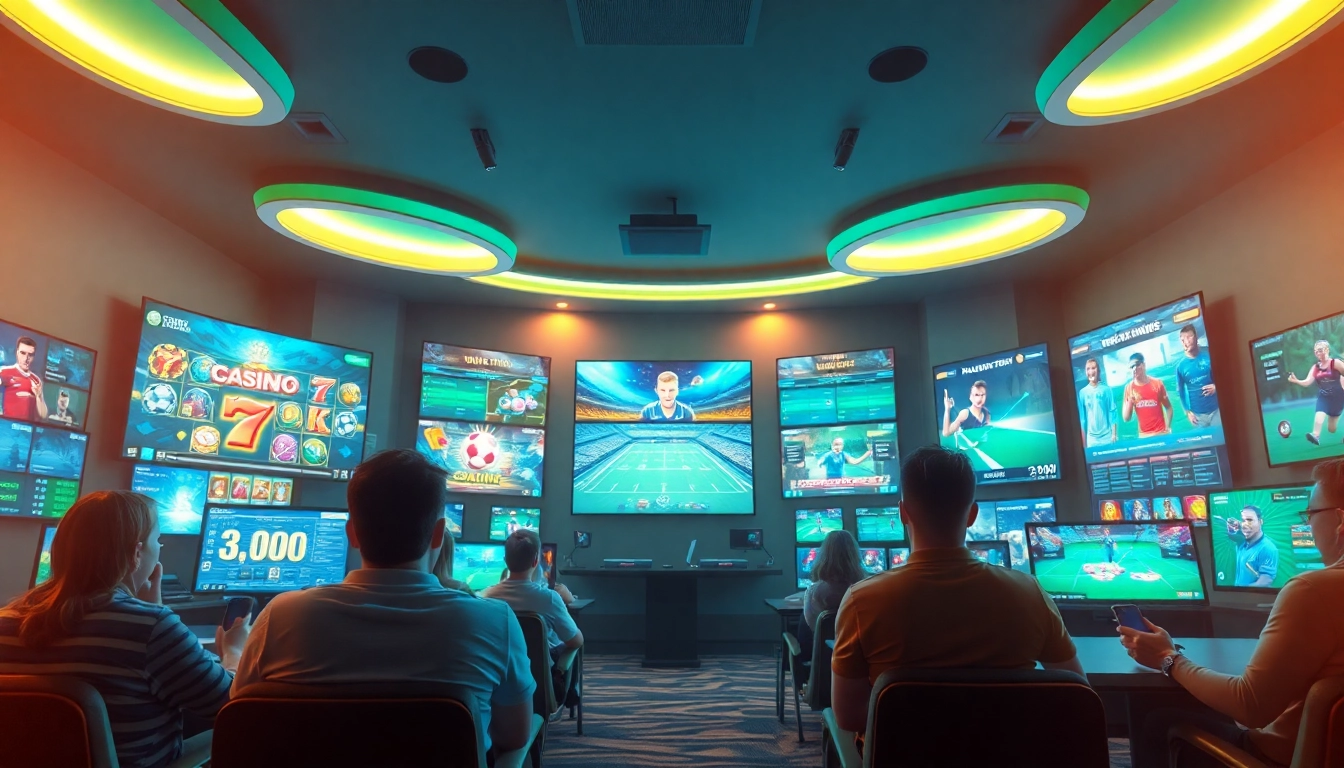 Experience seamless gaming at uu88 com with vibrant casino and sports betting scenes.