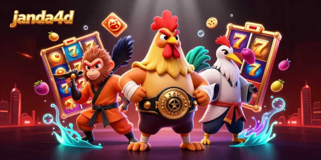 Mainkan slot online di JANDA4D dengan karakter menarik, simbol kemenangan dan desain yang memukau.