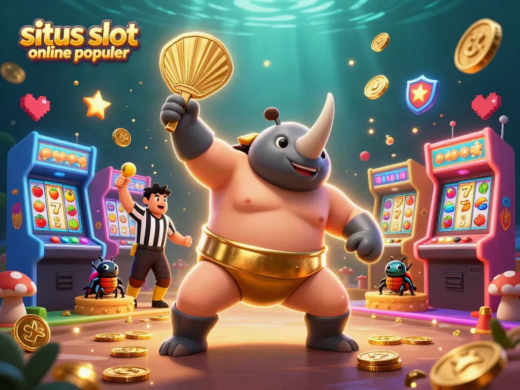 Menggali keseruan di situs slot online populer dengan pemenang beruang rinocerus dan simbol keberuntungan ketika memainkan mesin slot.