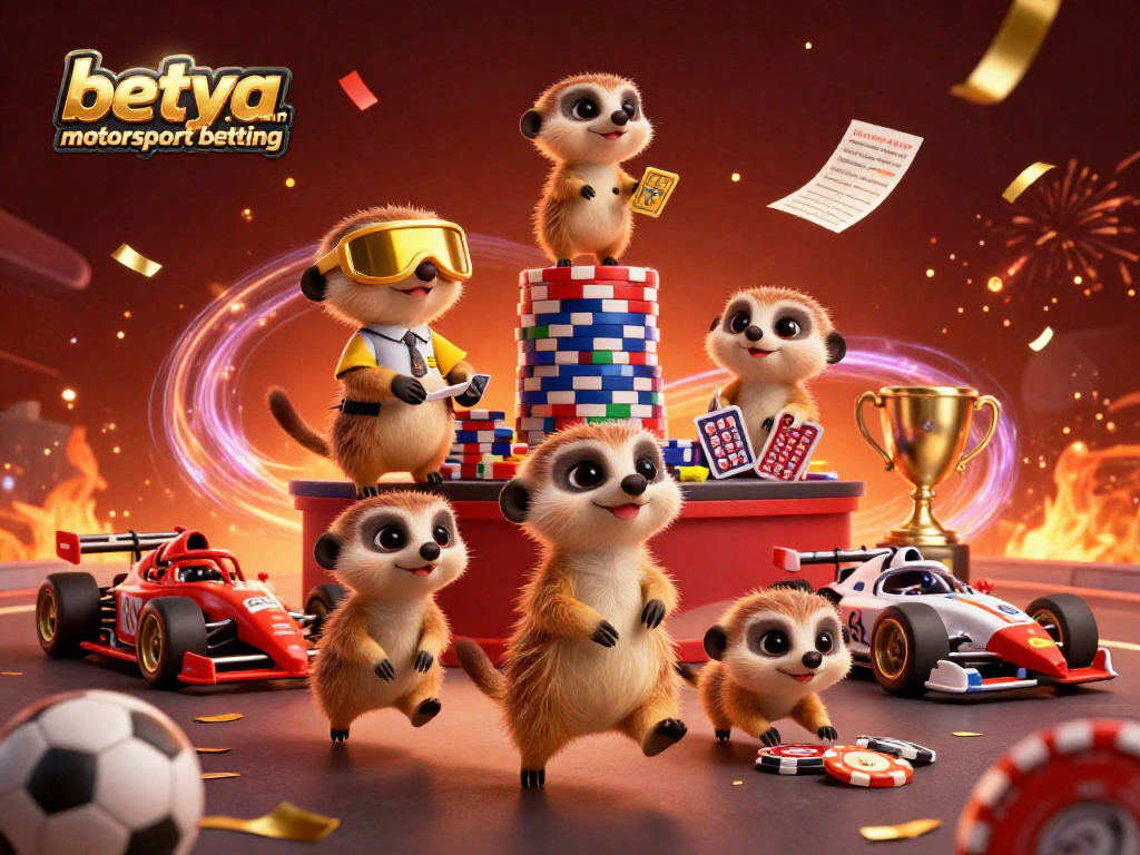 Experience the excitement of betya.com motorsport betting with meerkats running a racing-themed casino.