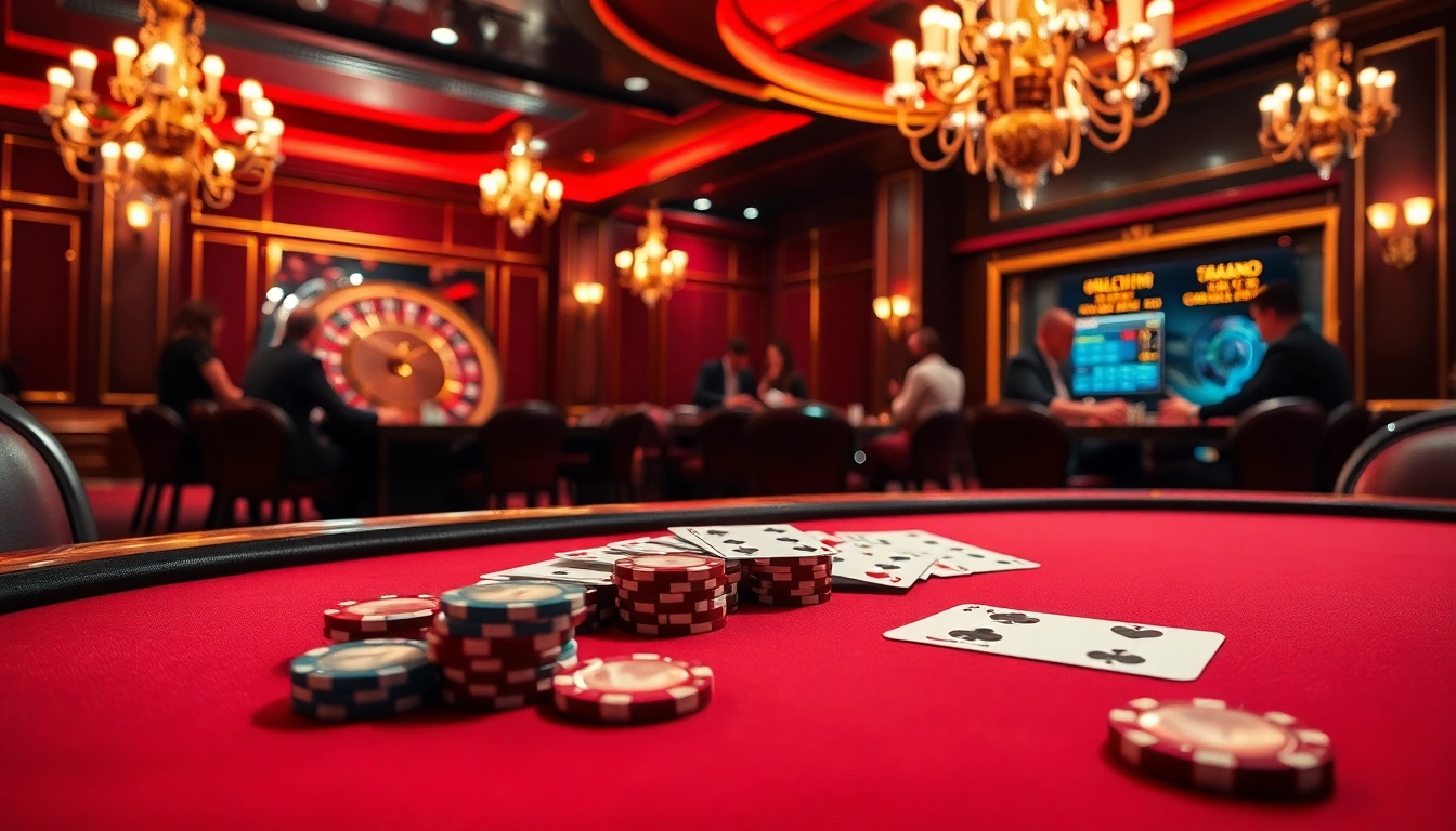 Experience thrilling gameplay at b52club with vibrant casino scenes and luxury poker tables.