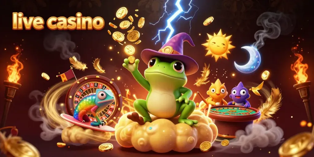 Menikmati pengalaman live casino dengan permainan roulette dan baccarat yang interaktif.