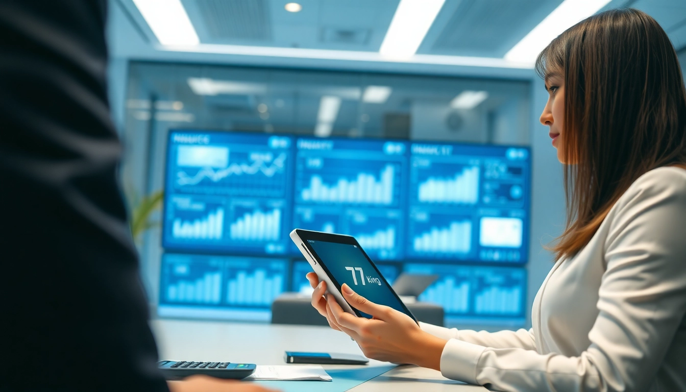 Une scène moderne et professionnelle montrant un conseiller financier avec des graphiques numériques mettant en avant les solutions d’assurance 79king pour 2025