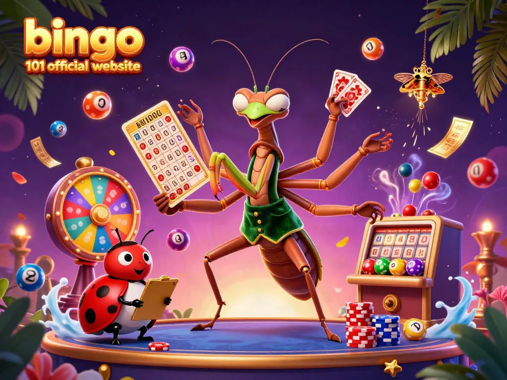 Engaging scene from the bingo 101 official website showcasing a whimsical bingo game atmosphere with vibrant lottery elements.