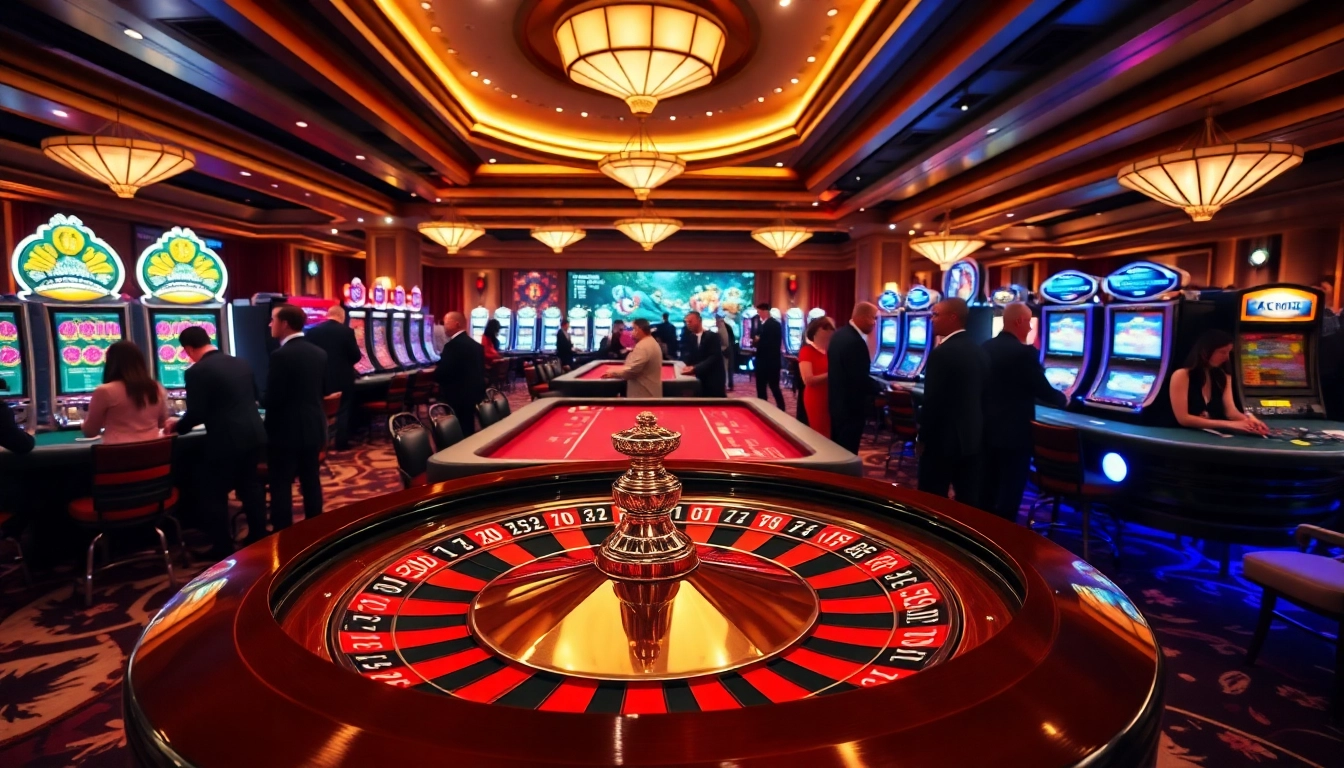 The thrill of play at https://zx88.tech/ seen with elegant players around a vibrant roulette wheel.
