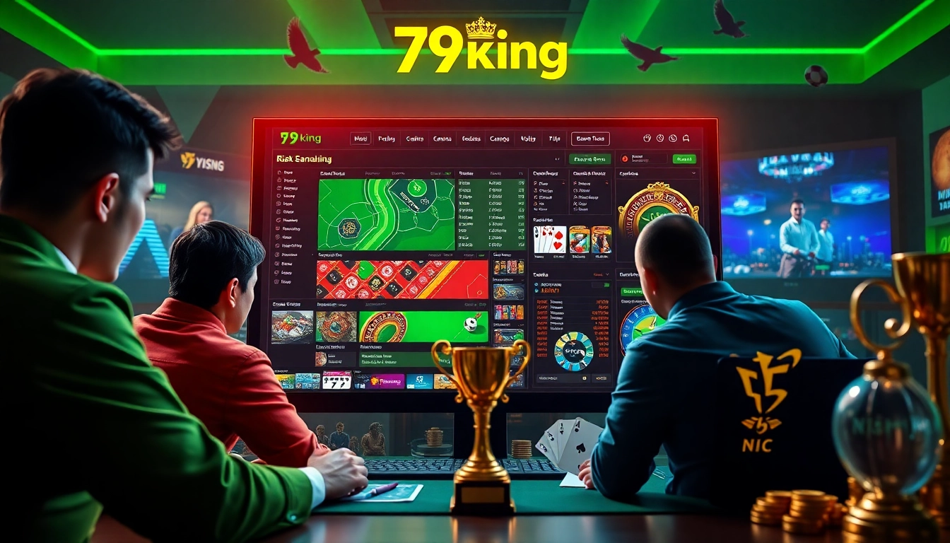 Ansprechende Szene des Online-Glücksspiels bei 79king, in der Spieler eine Vielzahl von Spielen mit lebendigen Grafiken genießen.