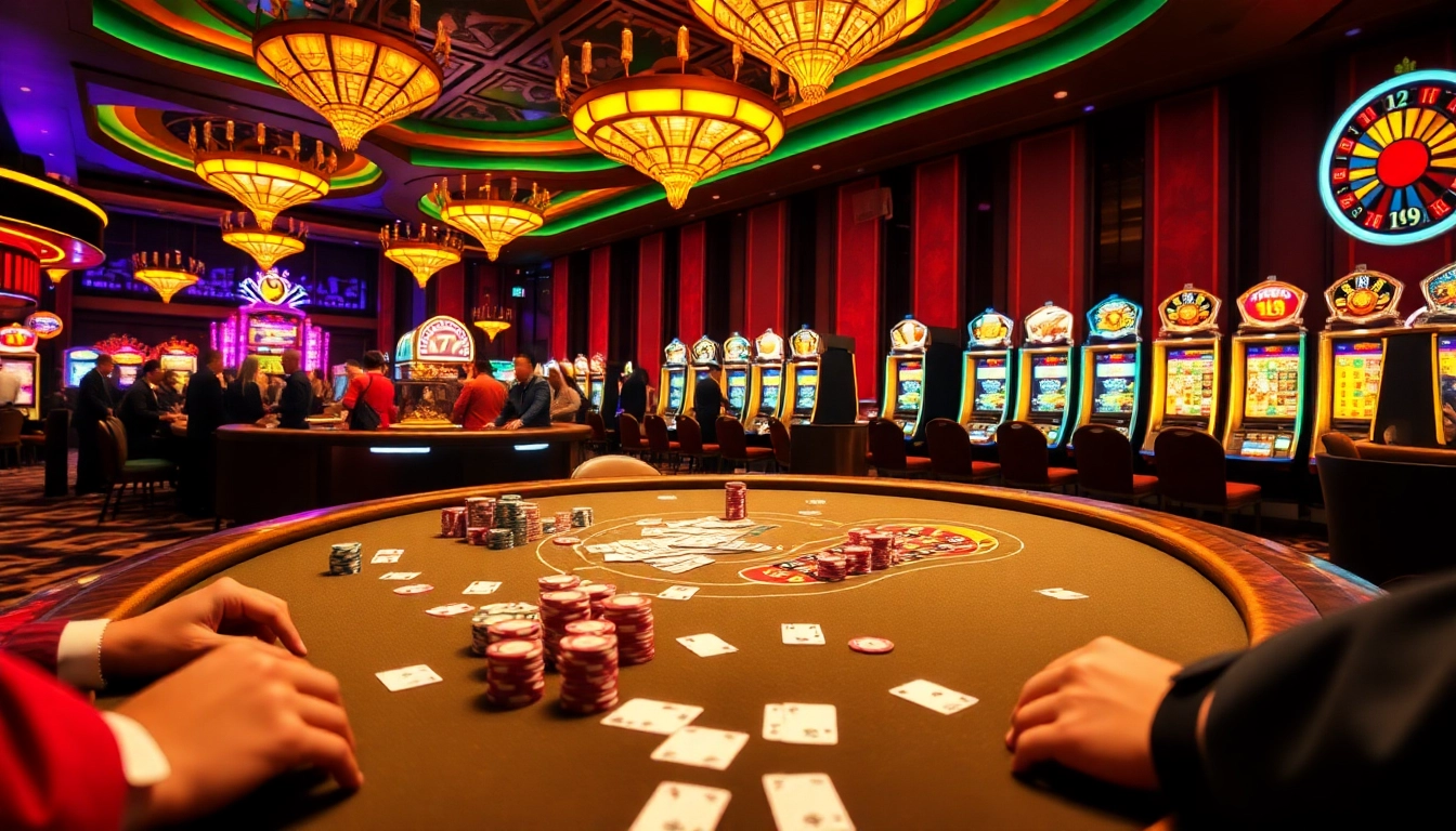 Experience the thrill of gambling at the 79king casino with poker gameplay and vibrant slot machines.