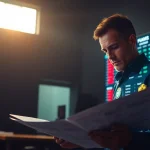 Engaging scene of sports betting highlighting strategies and odds in a vibrant setting.