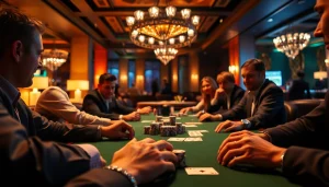 79king hn casino scene featuring enthusiastic players at a poker table