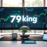 79king brand on a secure, professional trading desk with dynamic charts