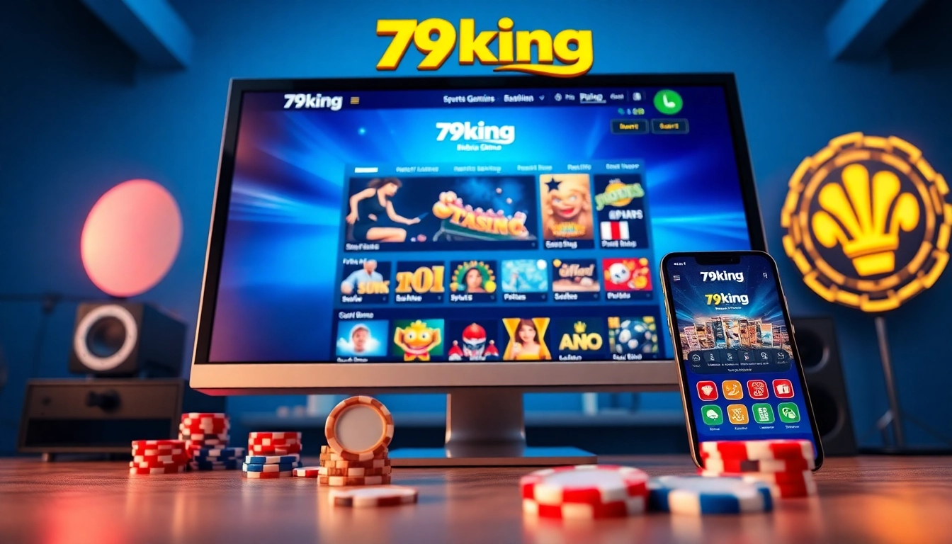 Engaging online gambling scene showcasing 79king's casino games interface with vibrant colors.