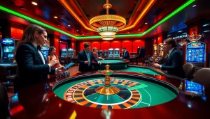 Experience thrilling c168 game action at a luxury online casino with vibrant poker and roulette.