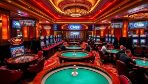 Experience the thrill of CM88 gaming with vibrant tables, spinning roulette wheels, and engaging poker action.