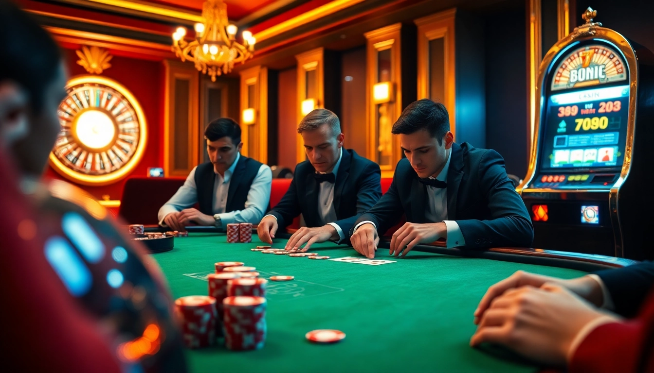 Experience the thrill of a 789 win at a luxurious poker table with vibrant chips and focused players.