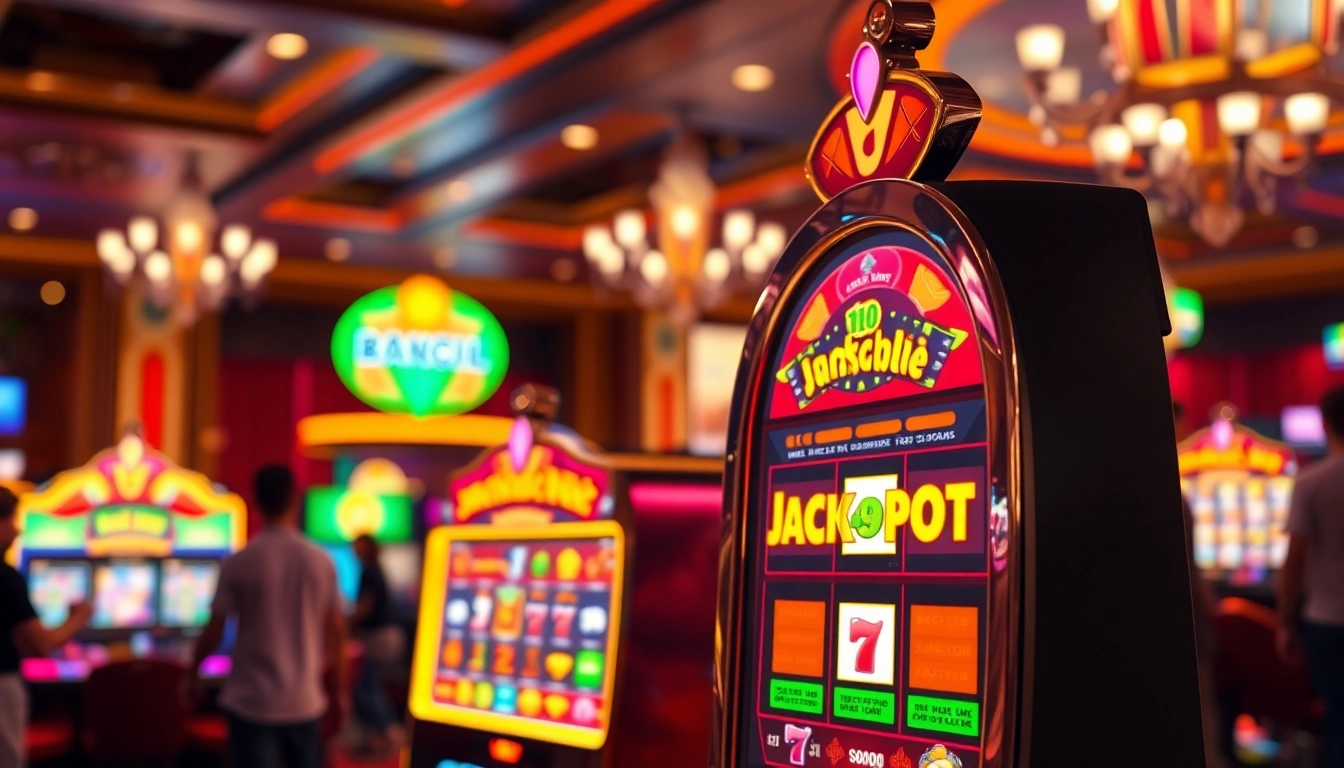 Slot gacor menarik perhatian dengan jackpot cerah dan simbol permainan yang menggoda.