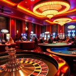 Experience the thrill of MM88 at a vibrant casino with roulette and poker tables.