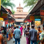 Hela Ads vibrant marketplace in Sri Lanka showcasing local vendors and colorful advertisements