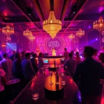 Vibrant nightlife at Night club sxm showing packed dance floor and performers in St. Martin.