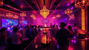 Vibrant nightlife at Night club sxm showing packed dance floor and performers in St. Martin.