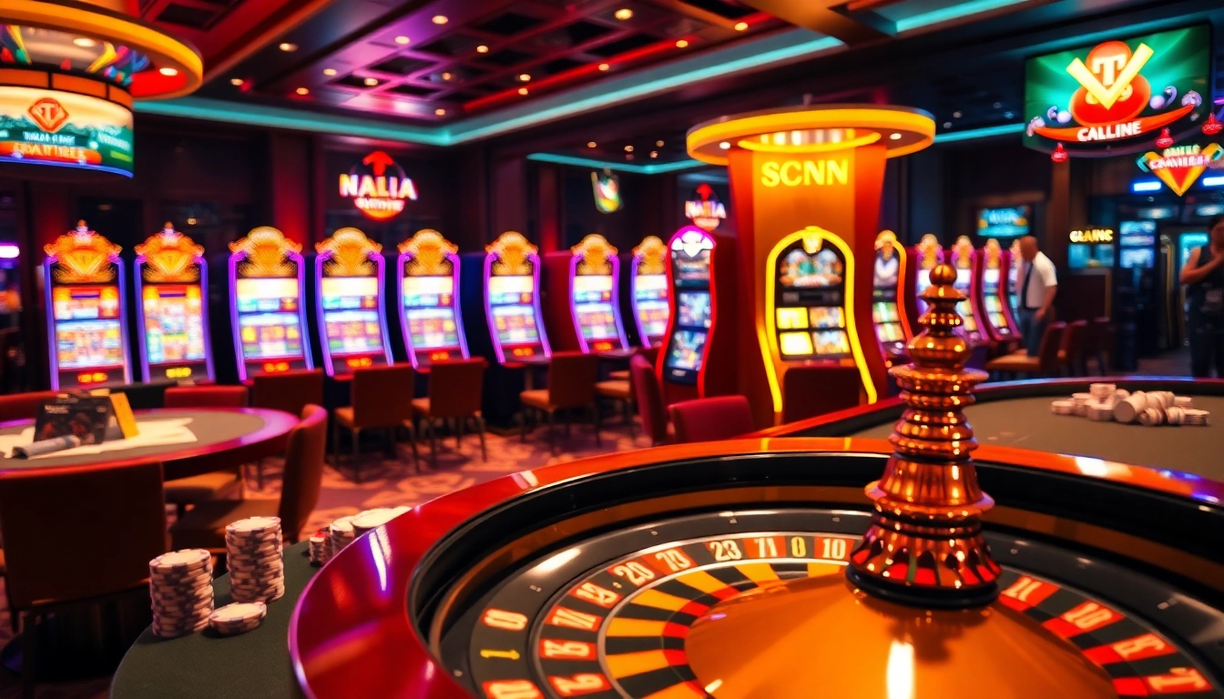 Engage with thrilling gambling action in a luxurious casino setting showcasing links 모음 for an enhanced experience.