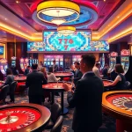 F8BET online casino scene showcasing engaging players at gaming tables.