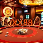 Exciting Baccarat game at XX88 Casino featuring colorful chips and players in action.