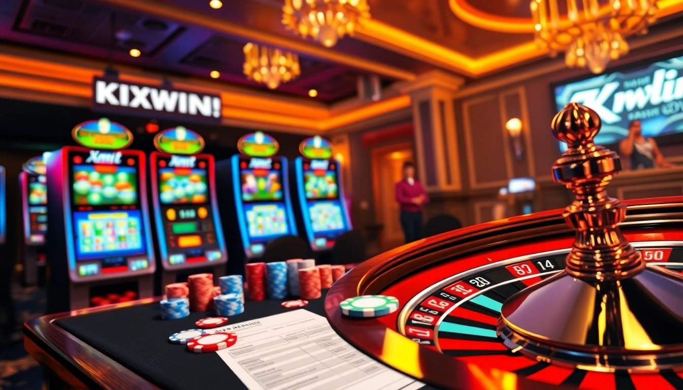 Experience the thrill of online gambling at https://kkwin.co.com/ with vibrant slot machines and a lively casino atmosphere.