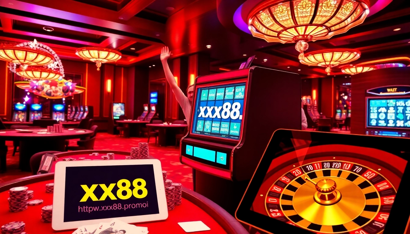 Winning moment at the casino with https://xx88.promo/ featuring vibrant games and excitement.