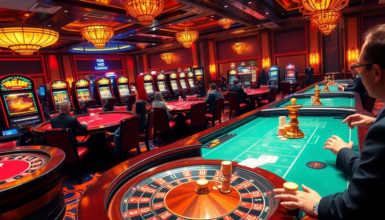 Experience the thrill of rik vip with players engaged at luxurious casino tables, bright lights, and colorful chips.