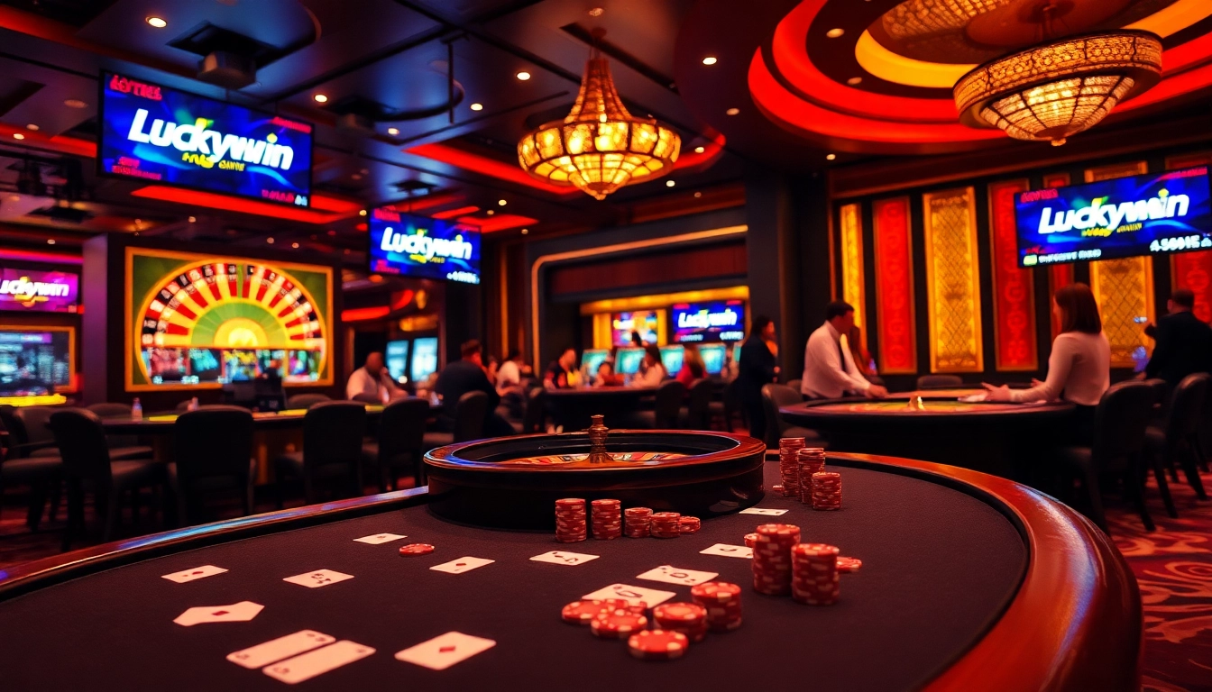 Experience the excitement of Luckywin at a luxurious casino with thrilling gameplay.