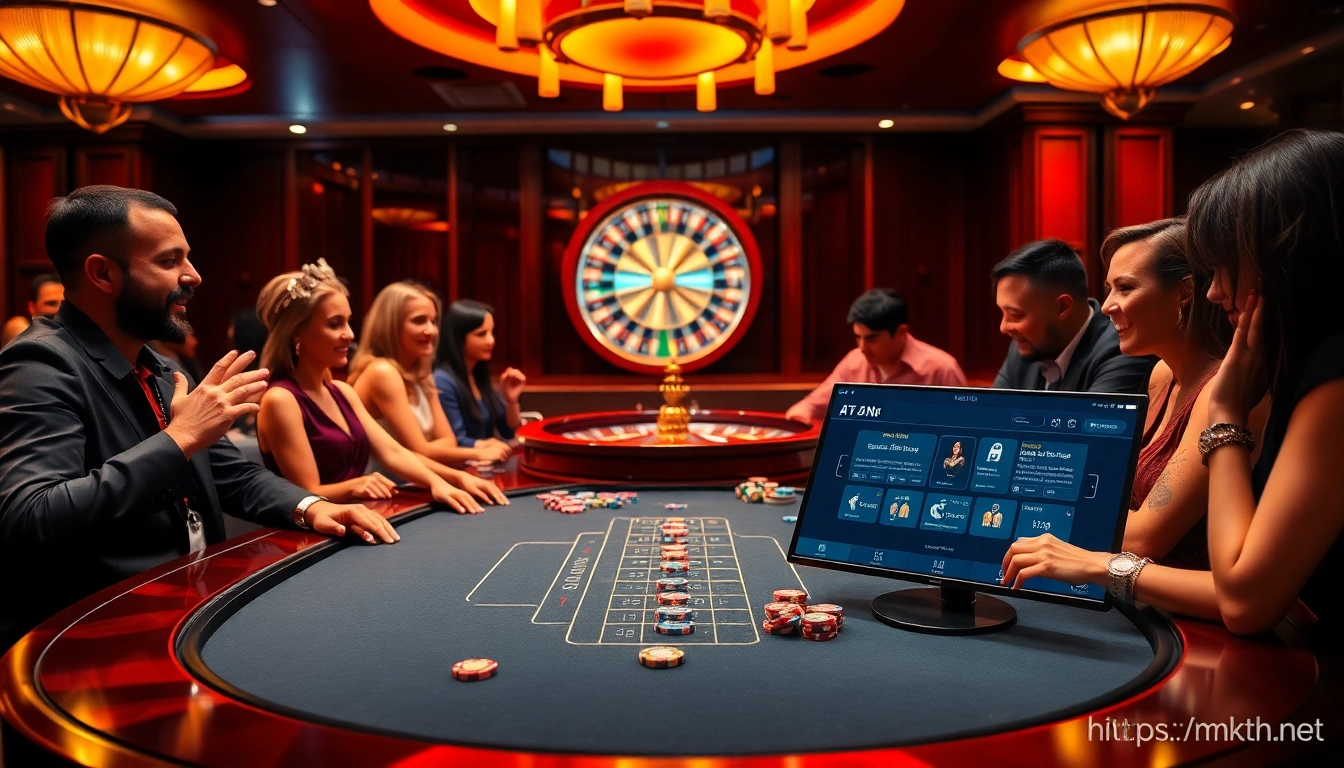 Engaging poker gameplay scene at https://mk8th.net/ highlighting excitement and luxury in gambling.