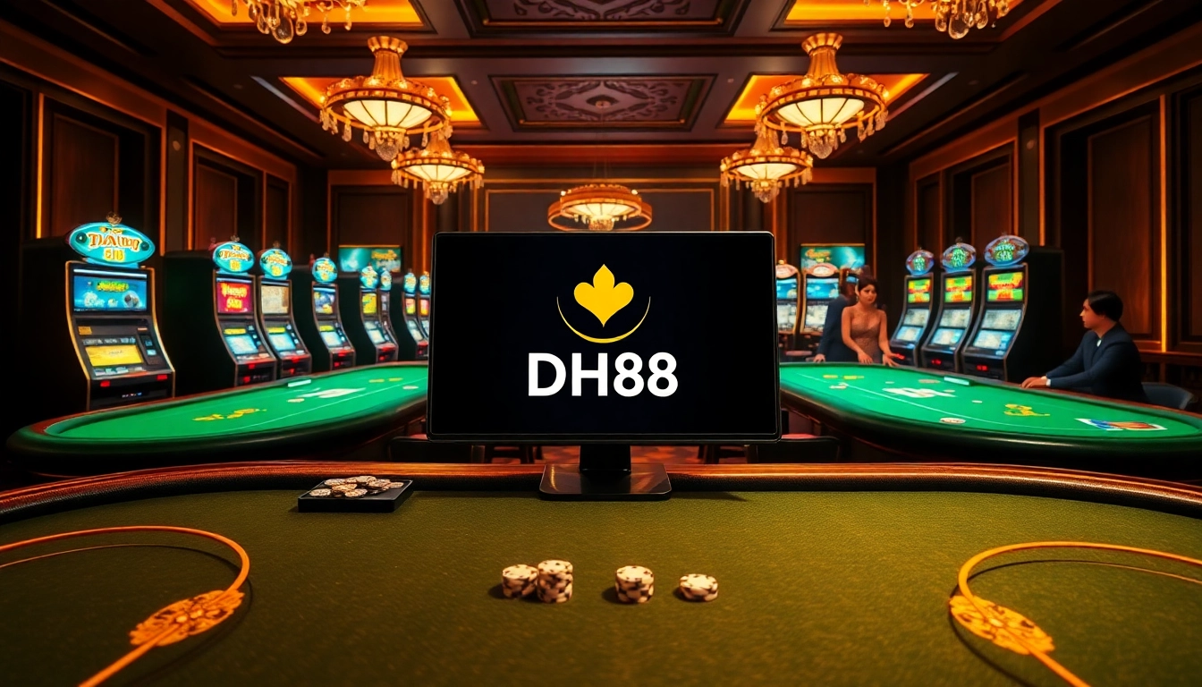 Experience the thrill of gambling at Trang chủ DH88 with vibrant casino tables and engaging games.