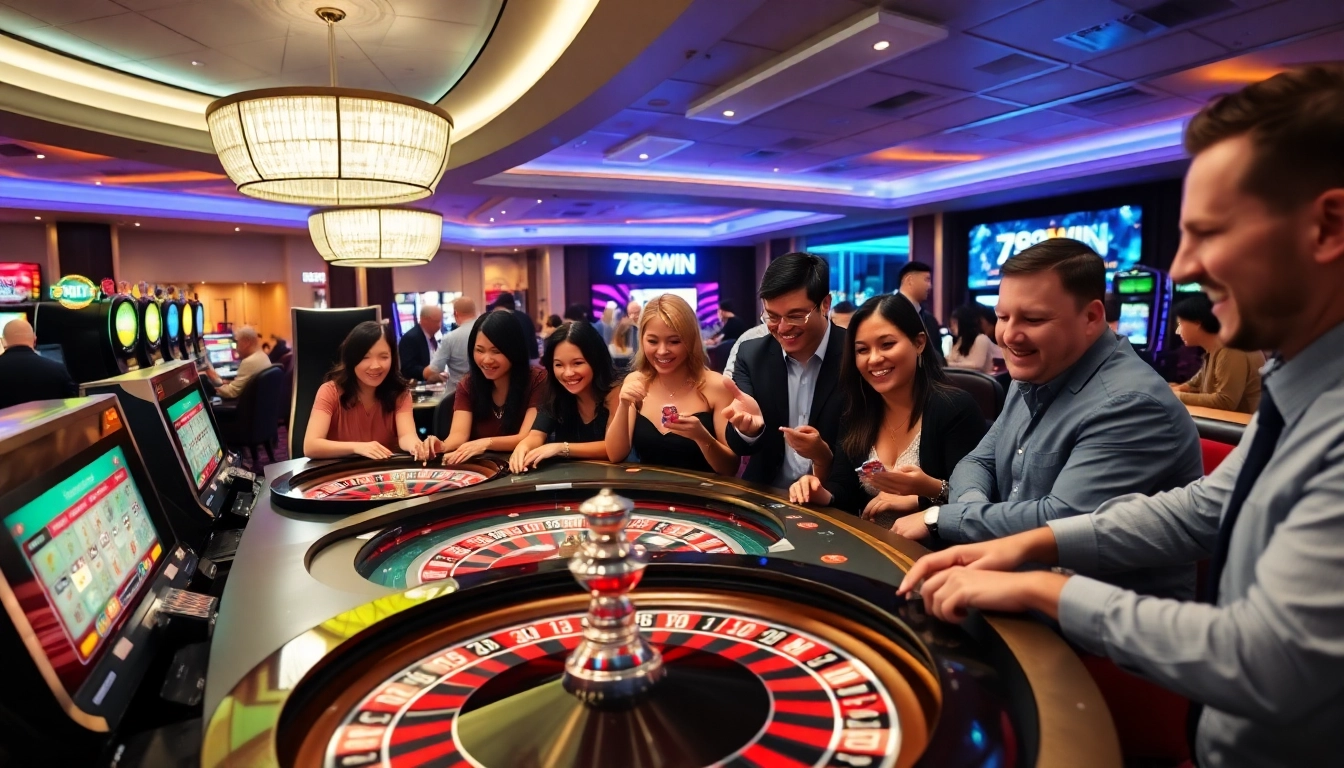 Experience thrilling gameplay at 789WIN with stunning slot machines and vibrant casino tables.