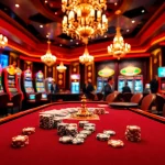 Experience thrilling gaming action with nh88 in a vibrant, luxurious casino setting.