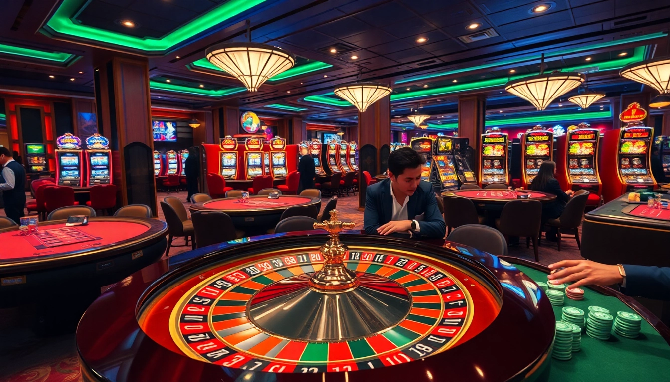 Gamble with excitement at 79king osaka's opulent casino tables and vibrant slot machines.