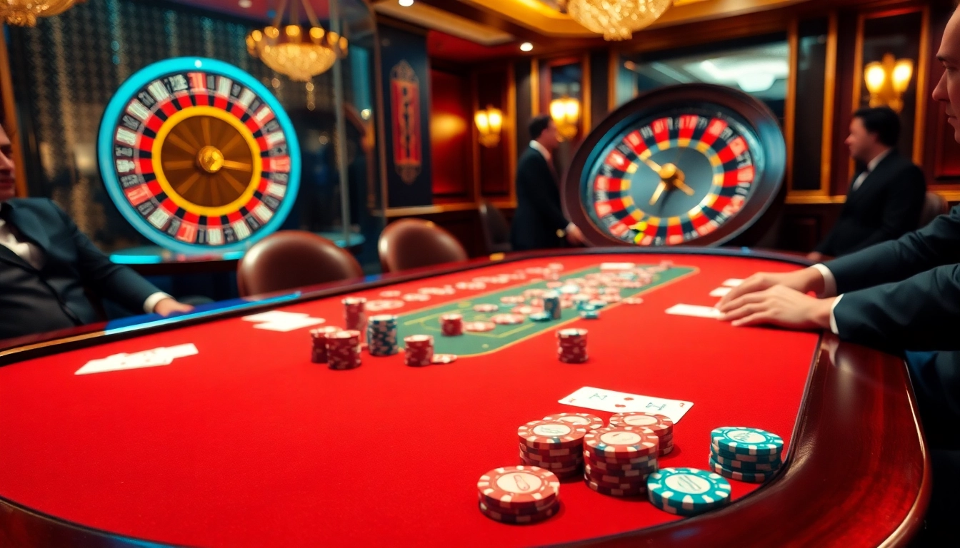 Exciting poker scene at XX88 casino showing vibrant chips and cards.