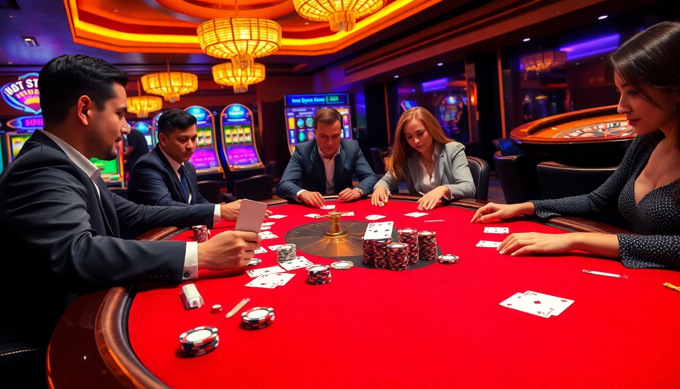 Engage in thrilling Texas Hold'em at https://789f.town/ with professional players at an elegant poker table.