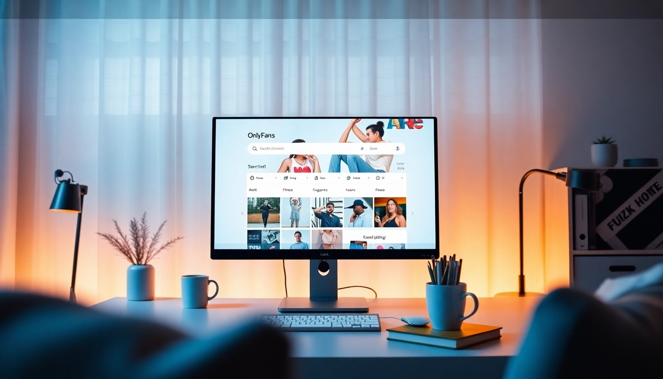 OnlyFans search interface showcasing easy navigation and categories for creators.