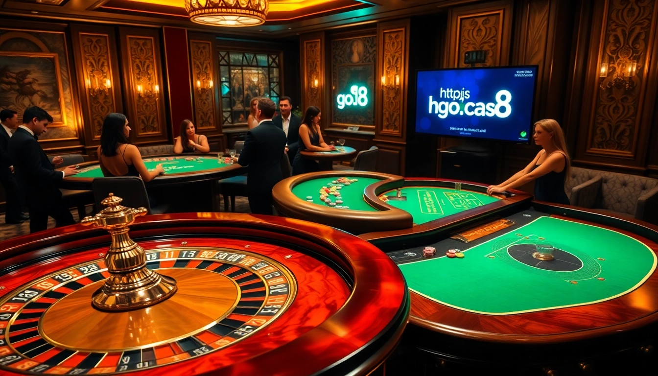 Experience the thrilling atmosphere at https://go8.cash/ with high-stakes poker and spinning roulette wheels.