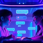 Inviting NSFW Character AI chat interface featuring playful avatars and vibrant dialogue.