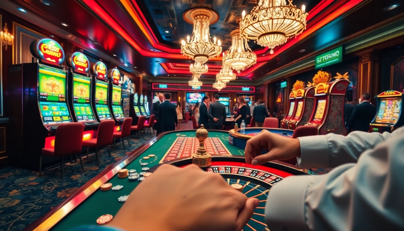 Experience the excitement of u888 with vibrant casino tables and lively players.