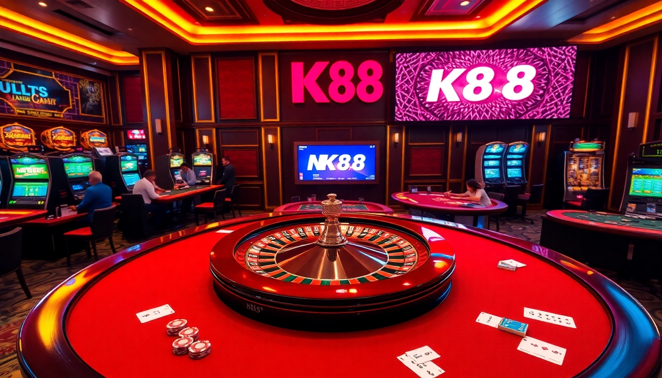 Experience the thrill of gambling in a luxurious casino setting featuring NK88.