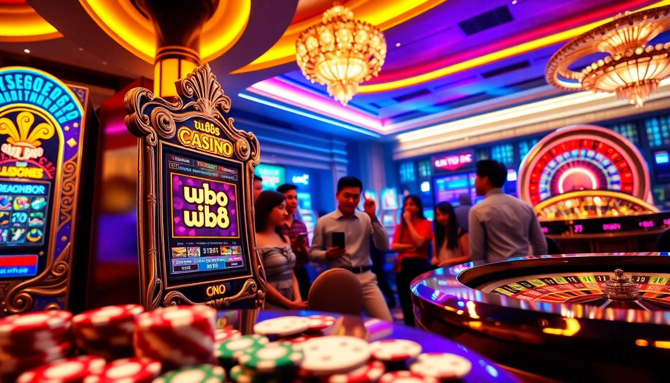 Engaging players enjoying uu88 nổ hũ at an exciting casino slot machine.