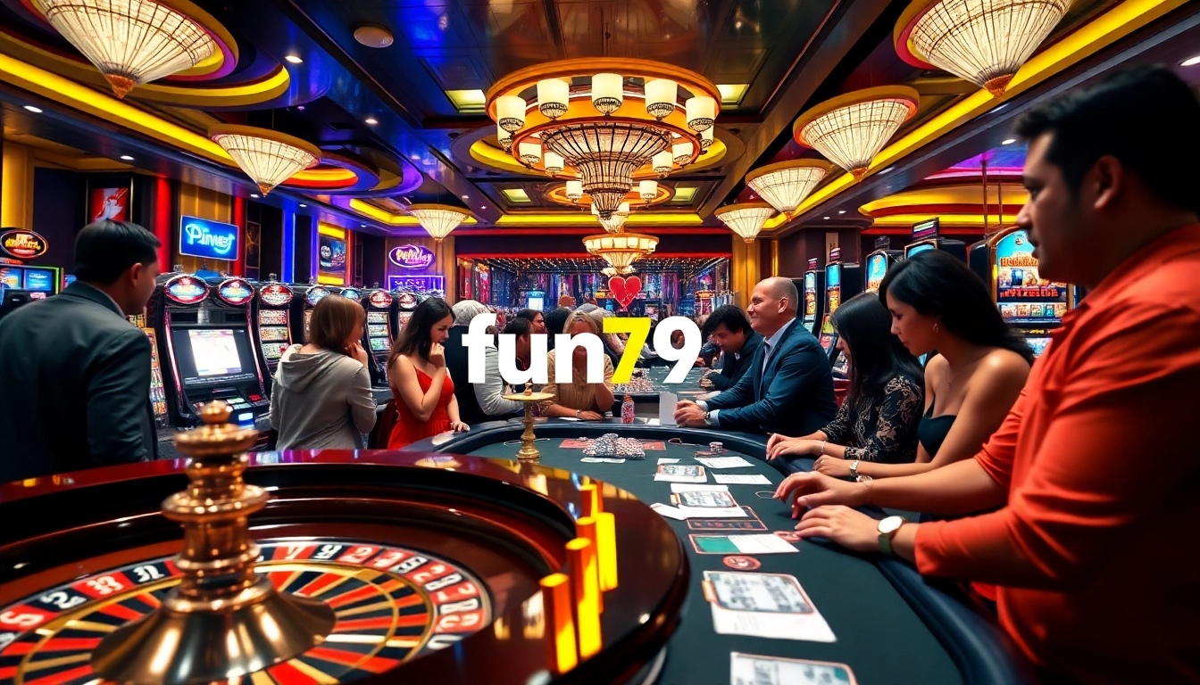 Experience thrilling gameplay at fun79's upscale casino featuring roulette and poker.