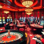 Experience thrilling gaming at MB66, showcasing roulette, poker, and vibrant slot machines.